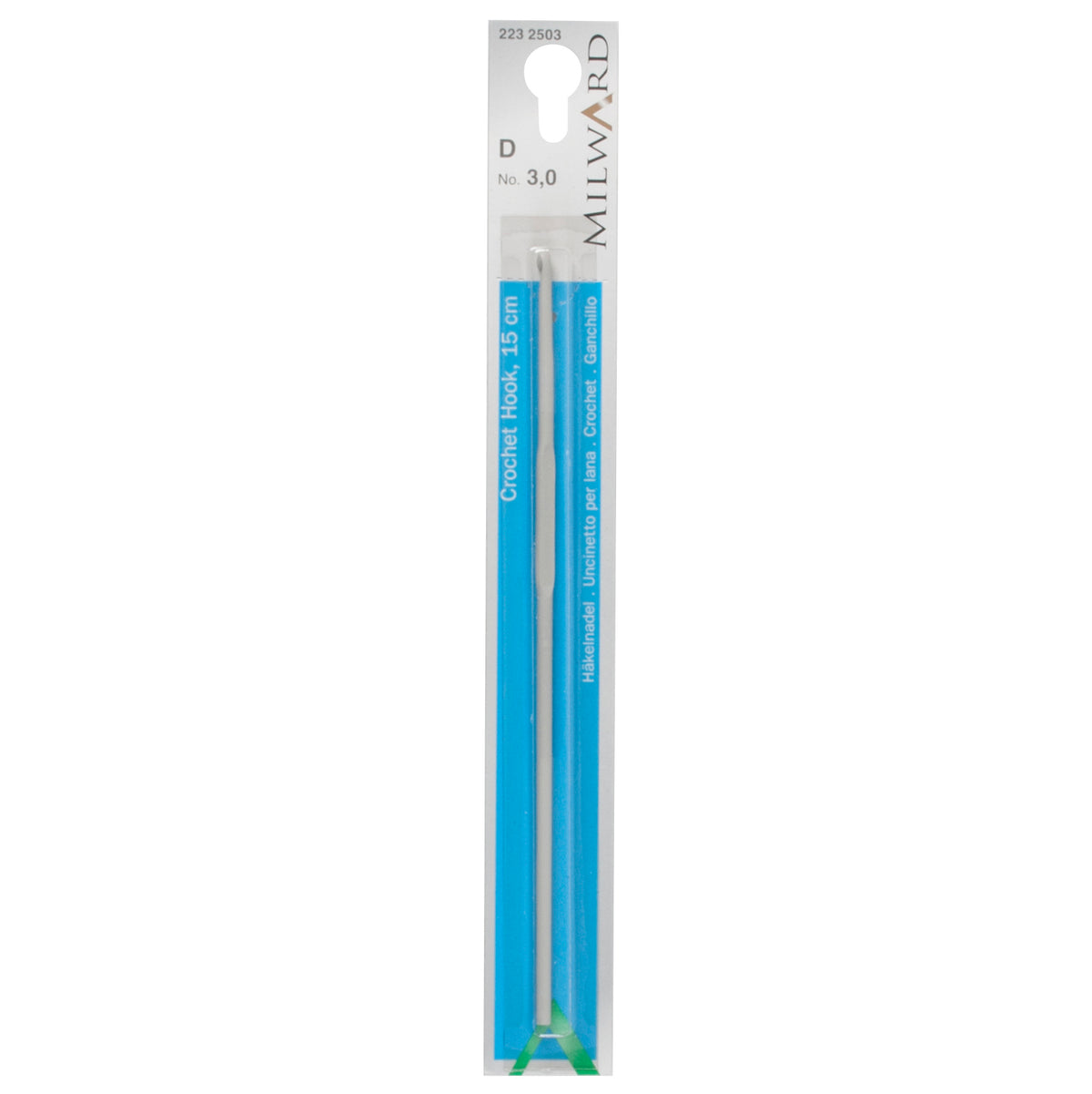 Milward grey 3mm crochet hook, 15cm long