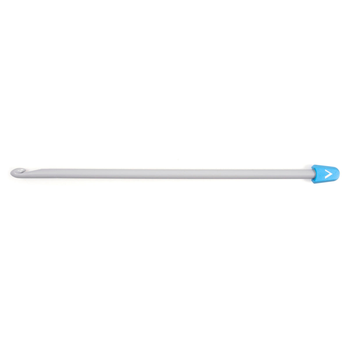 Milward grey 8mm Tunisian crochet hook, 30cm long with knob end