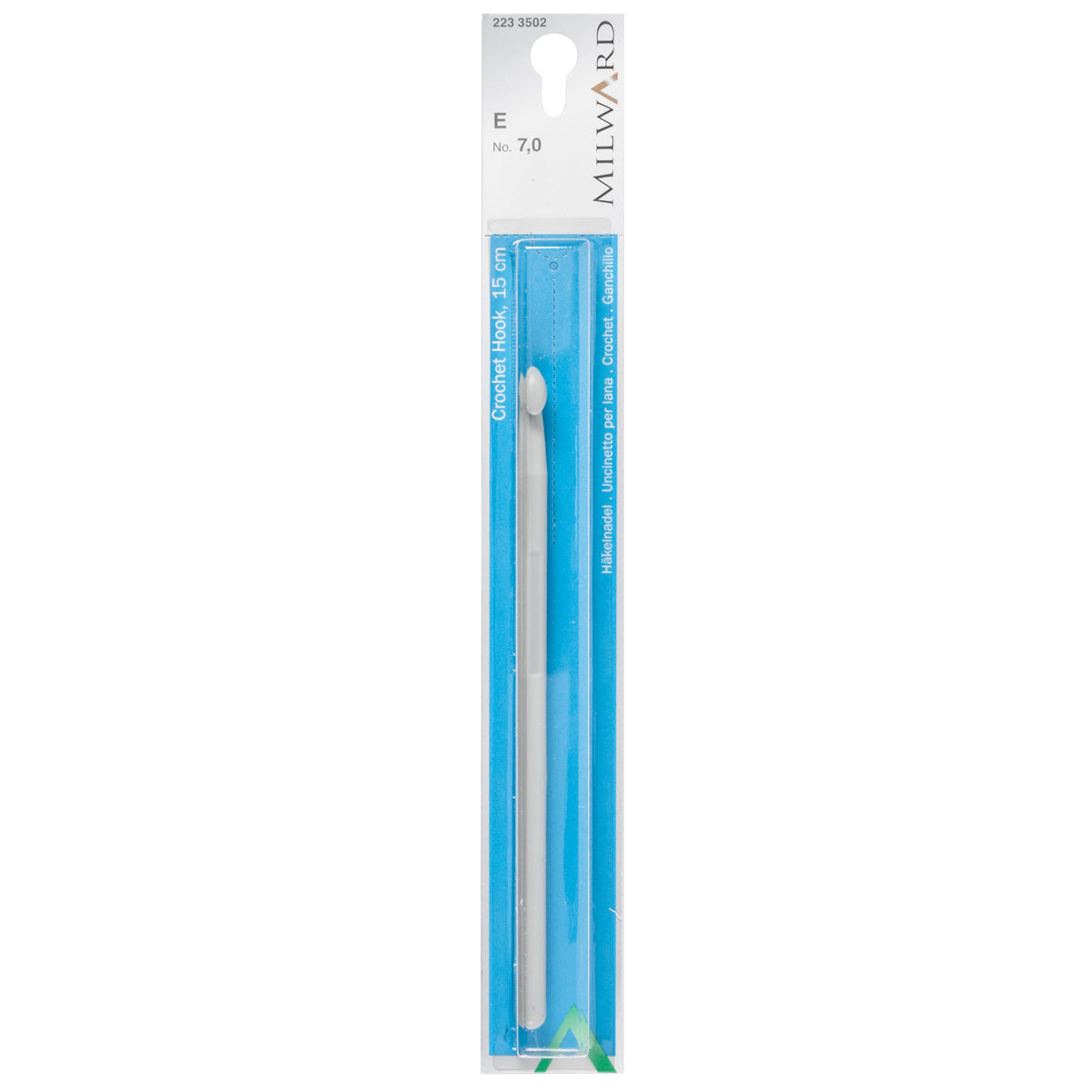Milward grey 7mm crochet hook, 15cm long