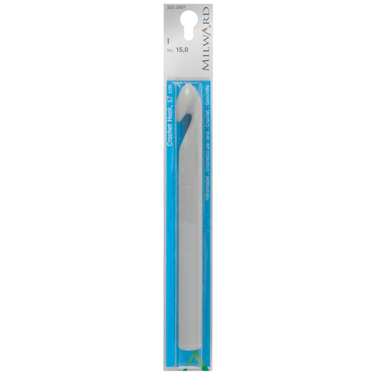 Milward grey 15mm crochet hook, 15cm long