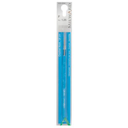 Milward 1.25mm steel crochet hook with plastic handle