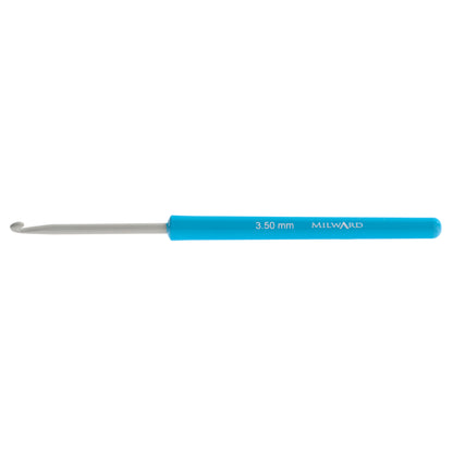 Milward 3mm pearl grey aluminium crochet hook with plastic handle