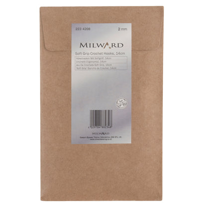 Milward 2mm crochet hook with green soft grip handle