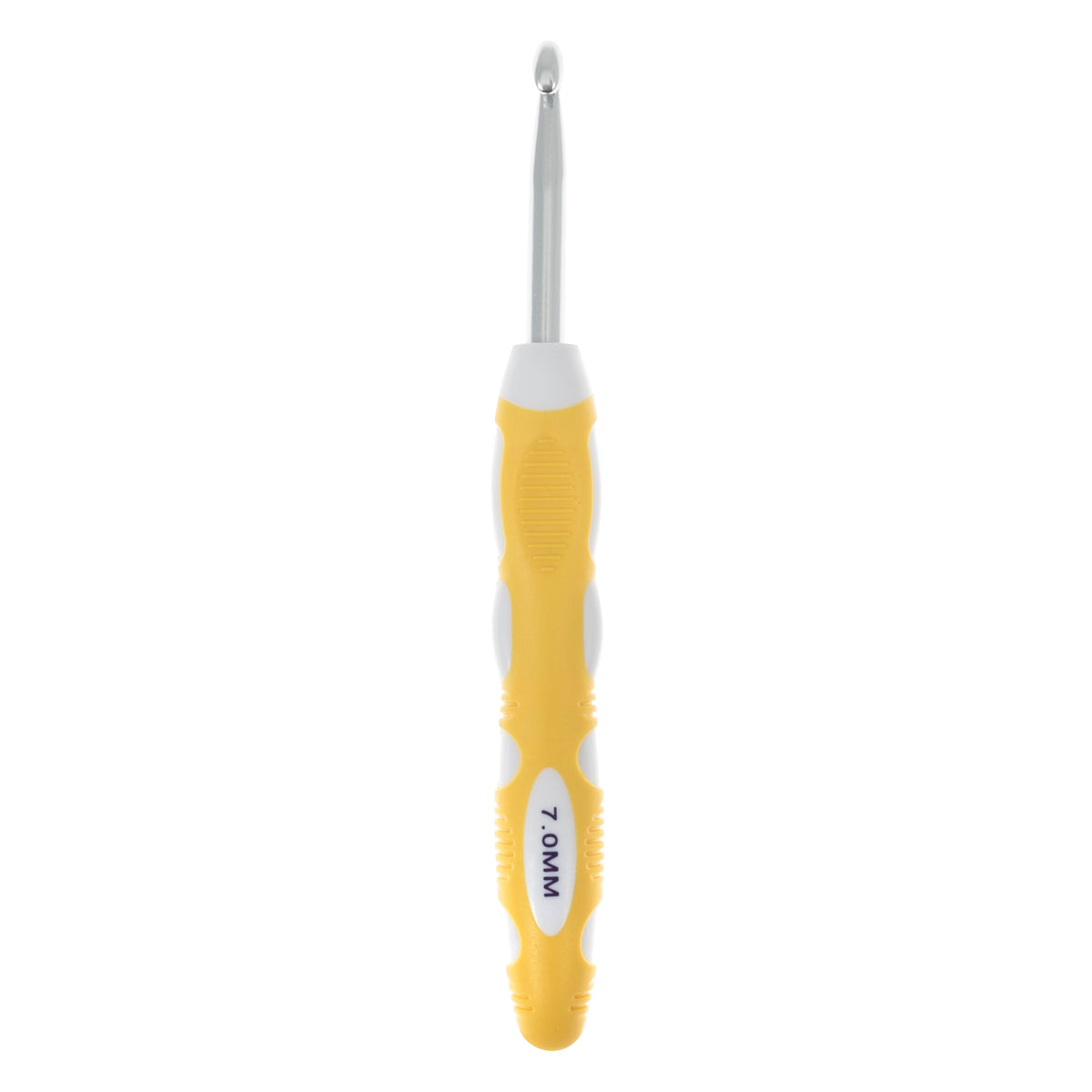 Milward 7.00mm crochet hook with coloured soft-grip handle