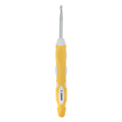 Milward 7.00mm crochet hook with coloured soft-grip handle