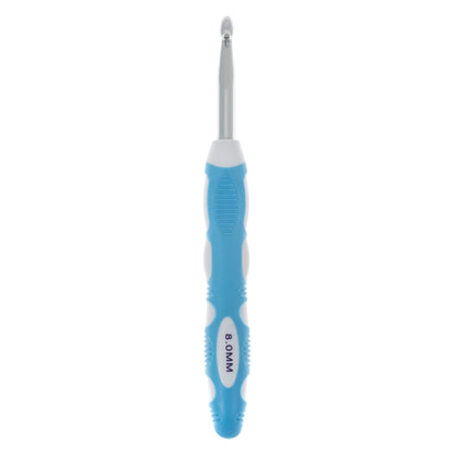 Milward 8.00mm crochet hook with coloured soft-grip handle