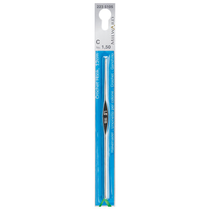 Milward 1.50mm steel crochet hook, 12cm long