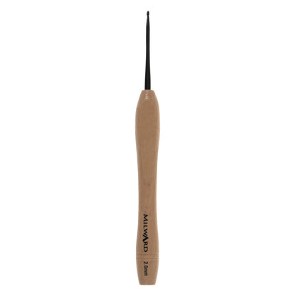 2mm crochet hook with beech wood handle