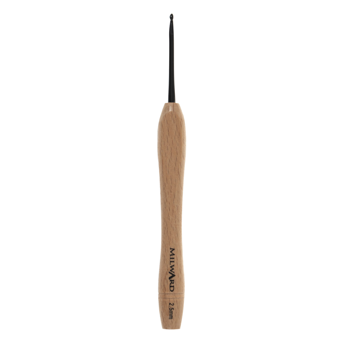 2.5mm crochet hook with beech wood handle