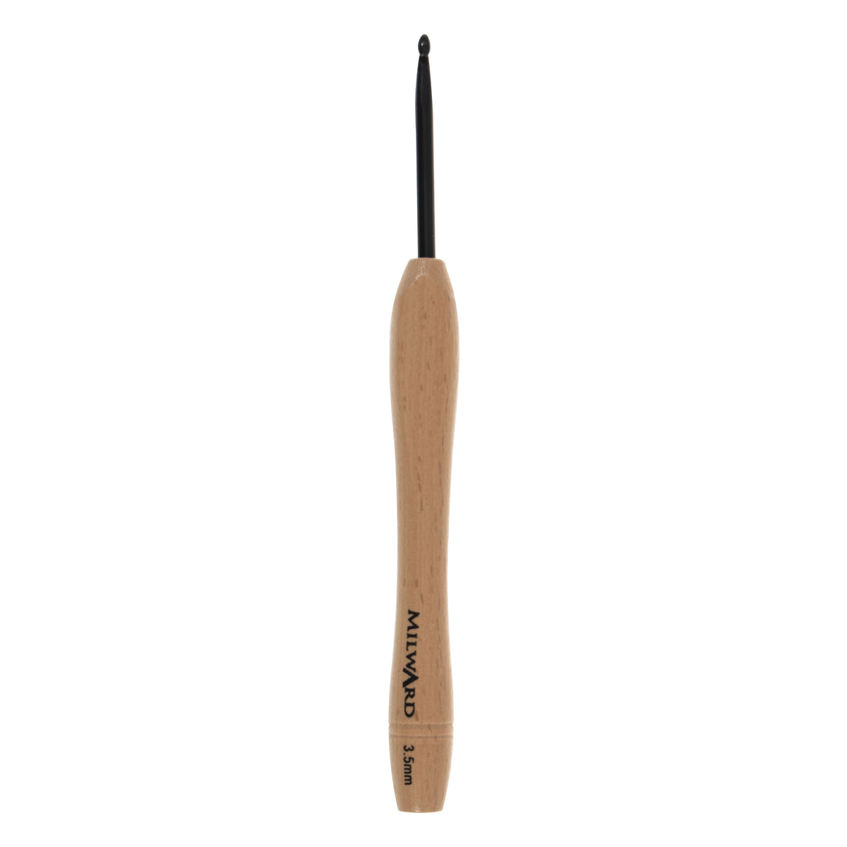 Milward 3.5mm crochet hook with beech wood handle