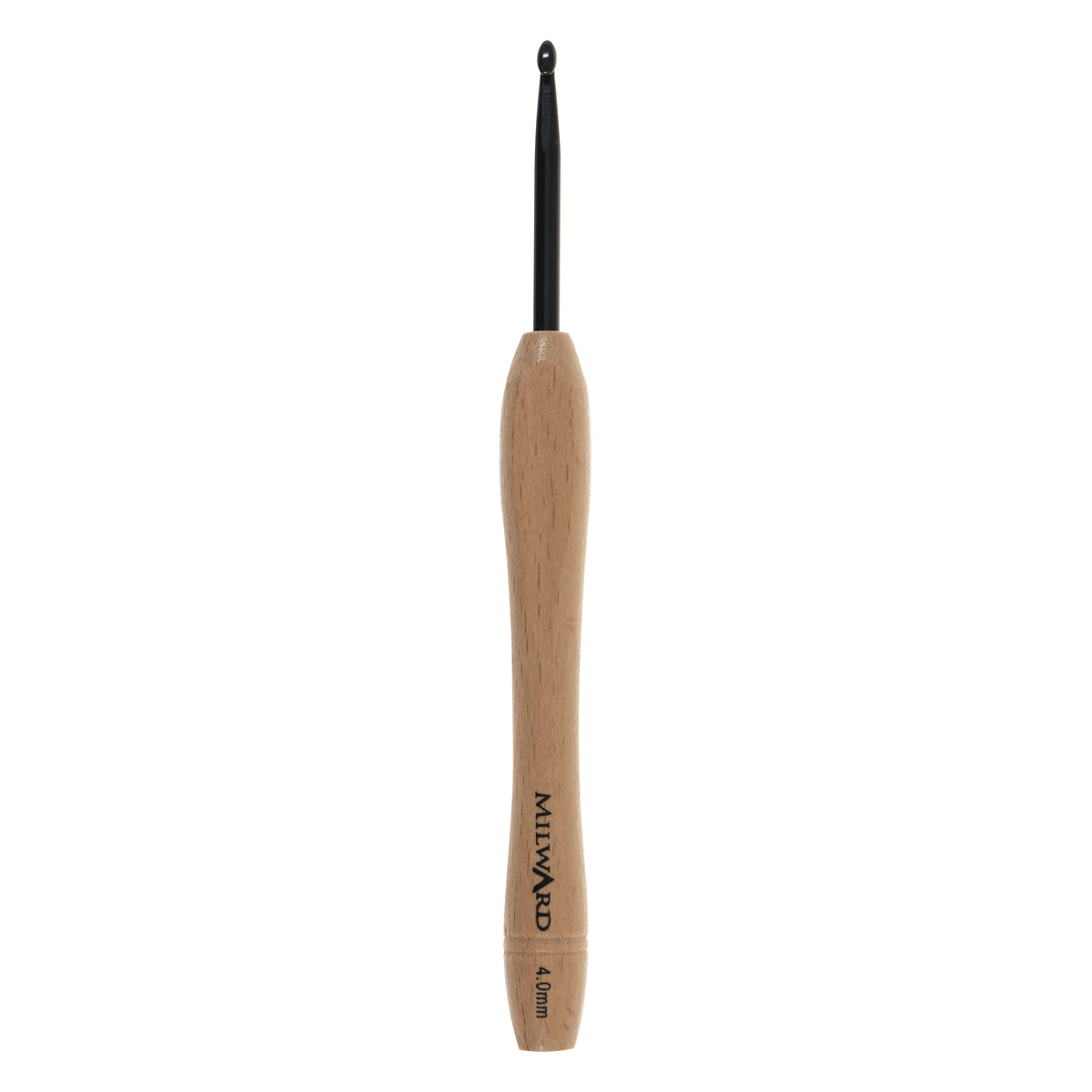 Milward 4mm crochet hook with beech wood handle