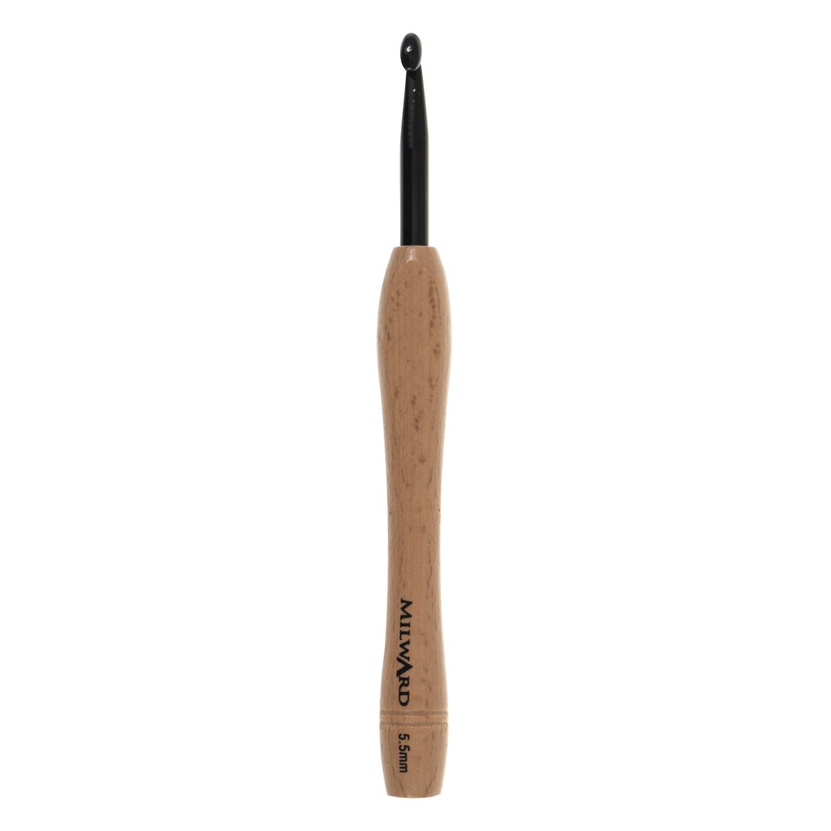 Milward 5.5mm crochet hook with beech wood handle