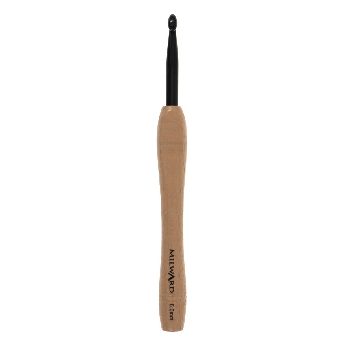 Milward 6mm crochet hook with beech wood handle