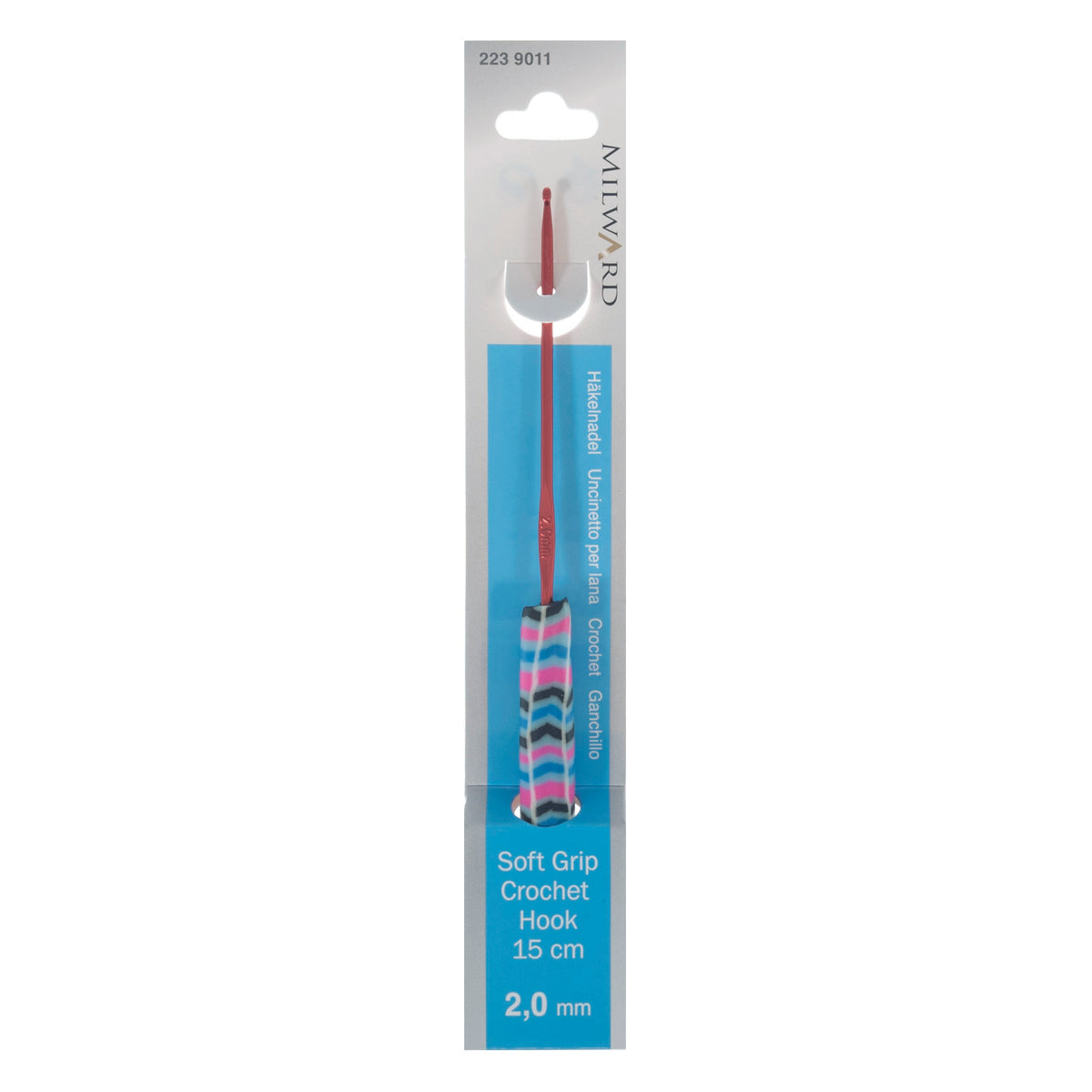 Milward 2.0mm crochet hook with patterned polymer clay handle