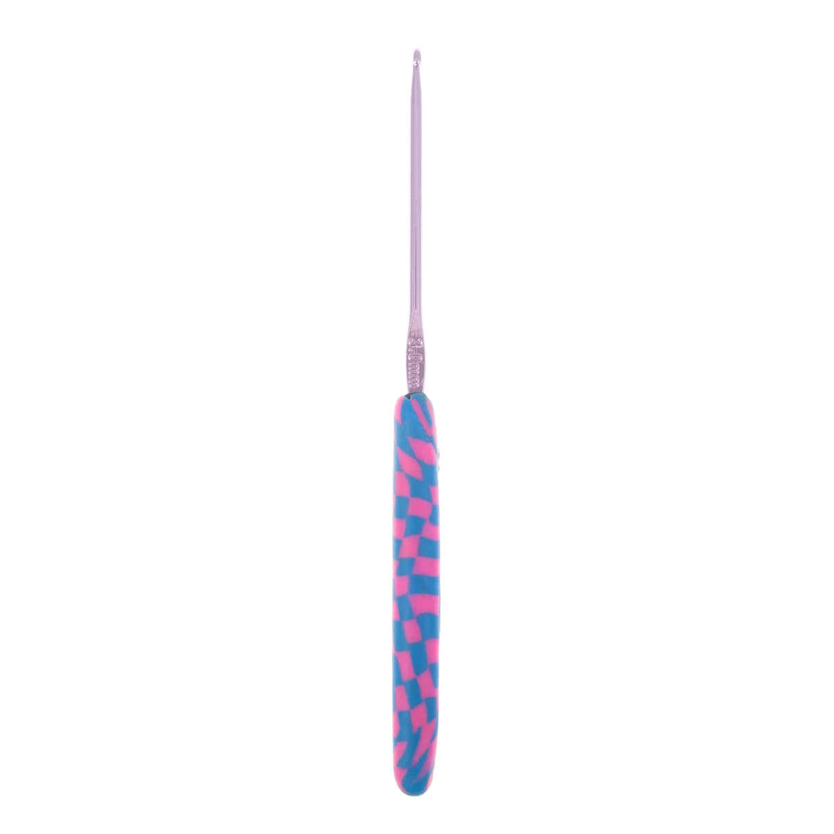 Milward 3.0mm crochet hook with patterned polymer clay handle