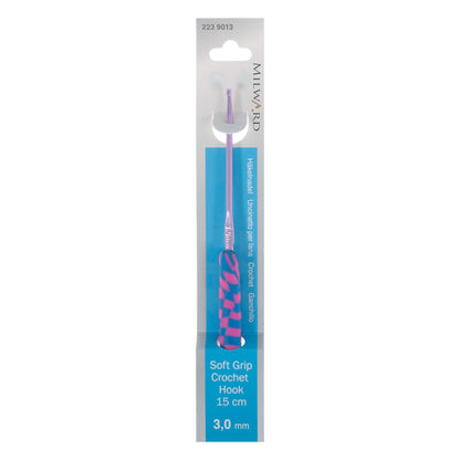 Milward 3.0mm crochet hook with patterned polymer clay handle