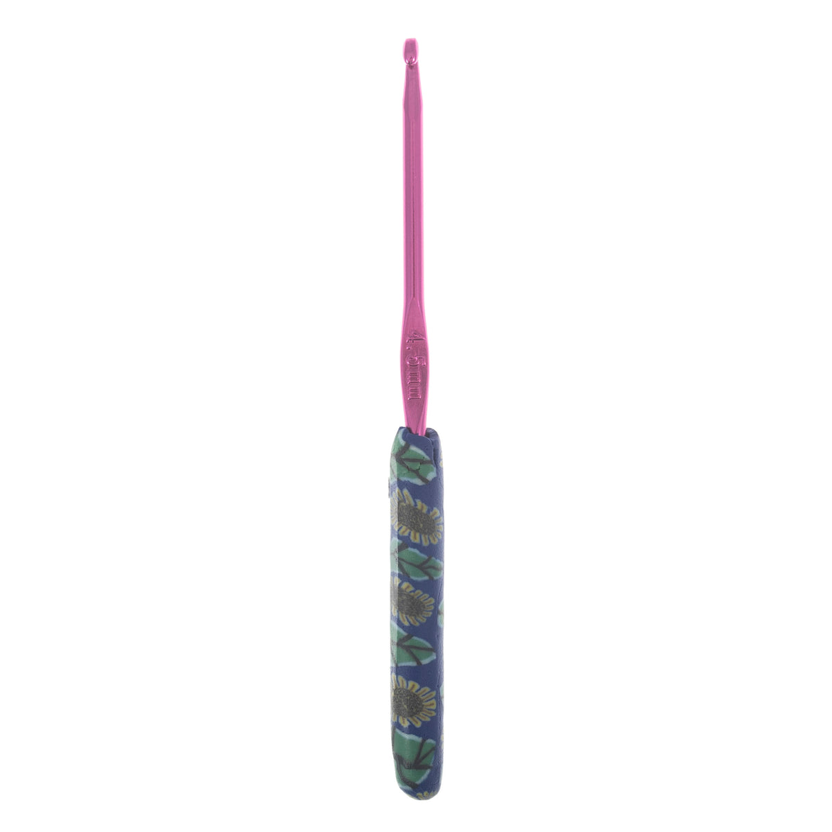 Milward 4.5mm crochet hook with patterned polymer clay handle