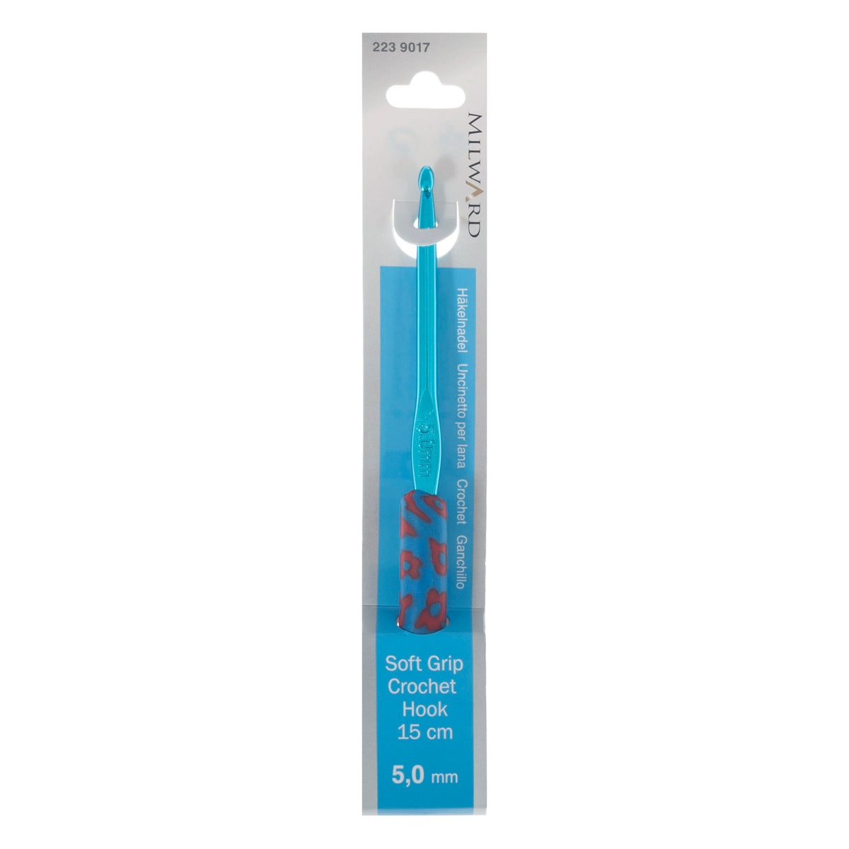 Milward 5.0mm crochet hook with patterned polymer clay handle