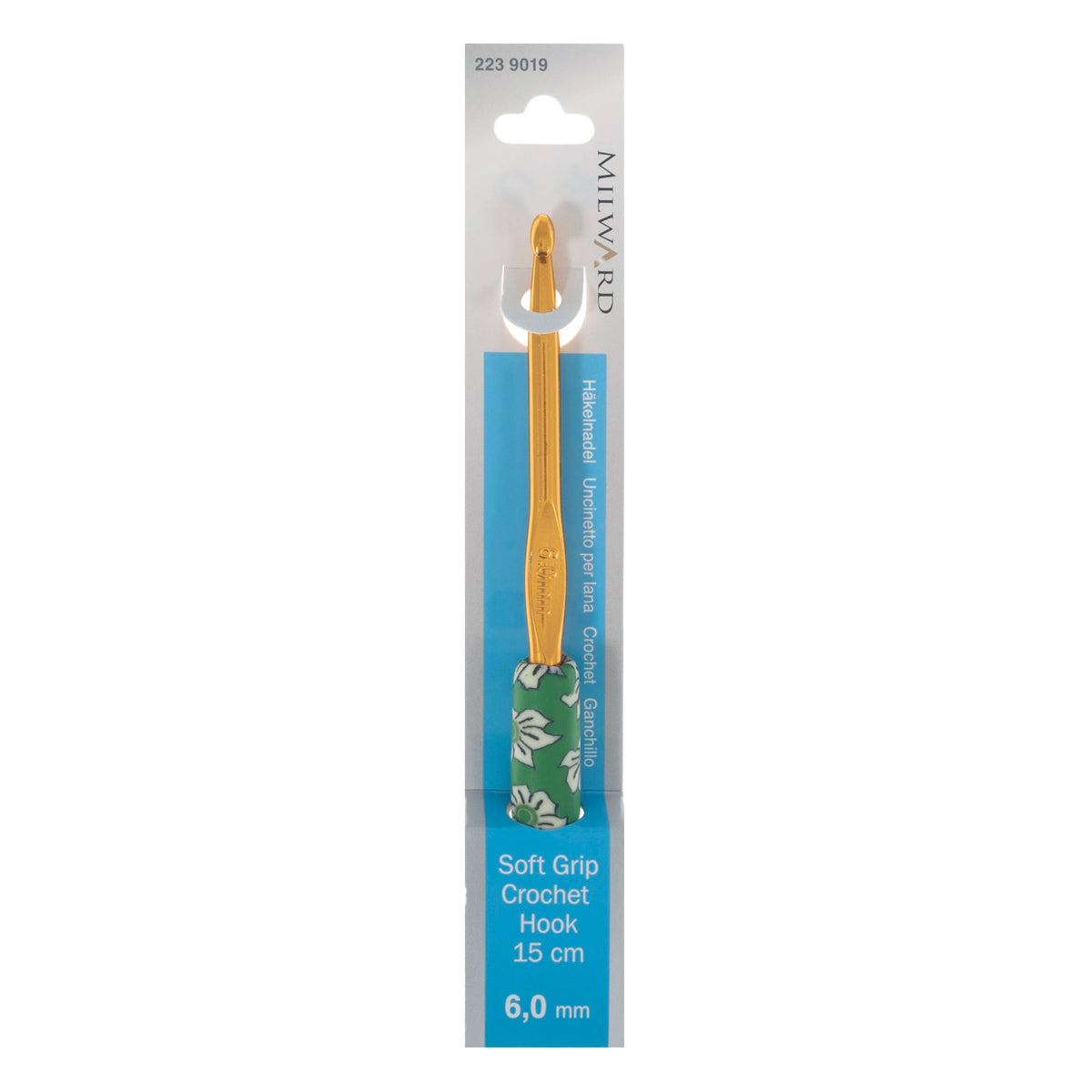 Milward 6.0mm crochet hook with patterned polymer clay handle