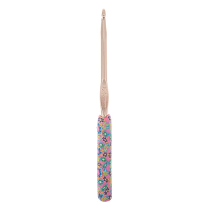 Milward 6.5mm crochet hook with patterned polymer clay handle