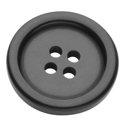 Pack of black 20mm two-hole jacket buttons