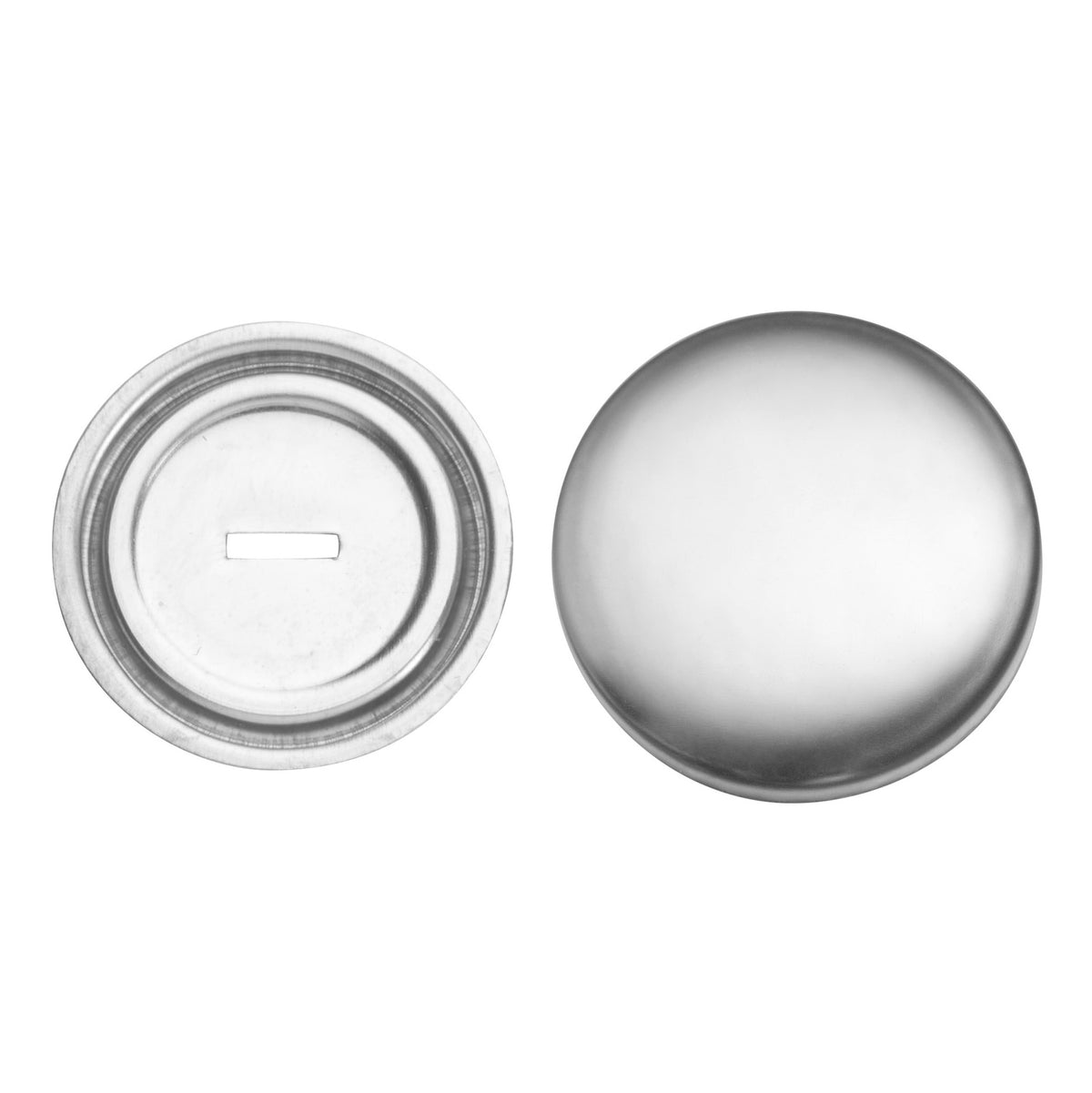 Silver 38mm self cover button fronts and backs