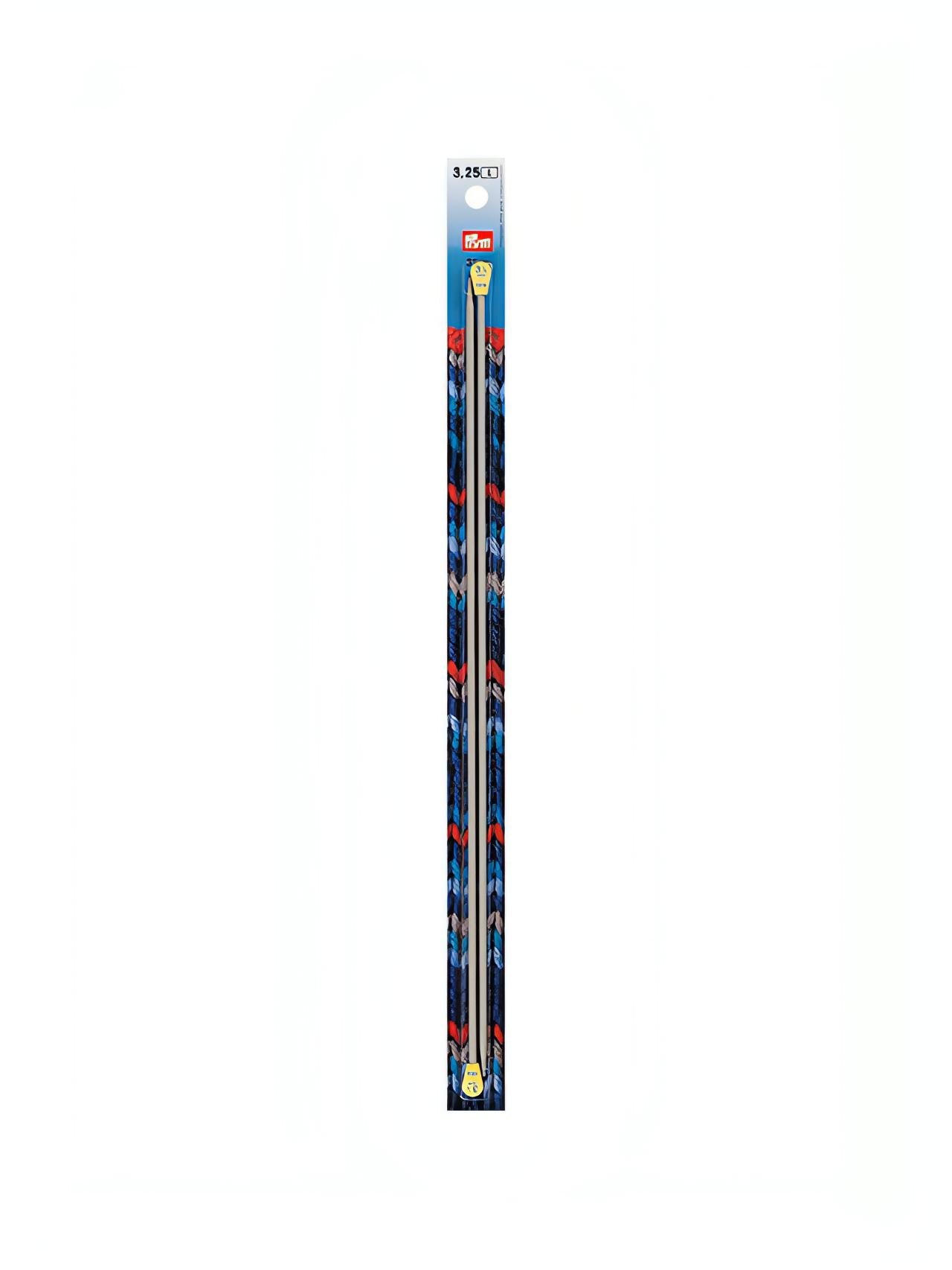 Prym Aluminium Single-Pointed Knitting Pins - 2 x Pearl Grey 35cm (3.25mm)