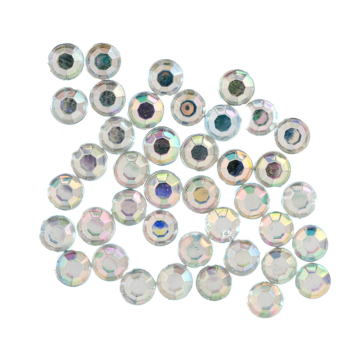 Clear crystal iron-on flat rhinestones, 5mm