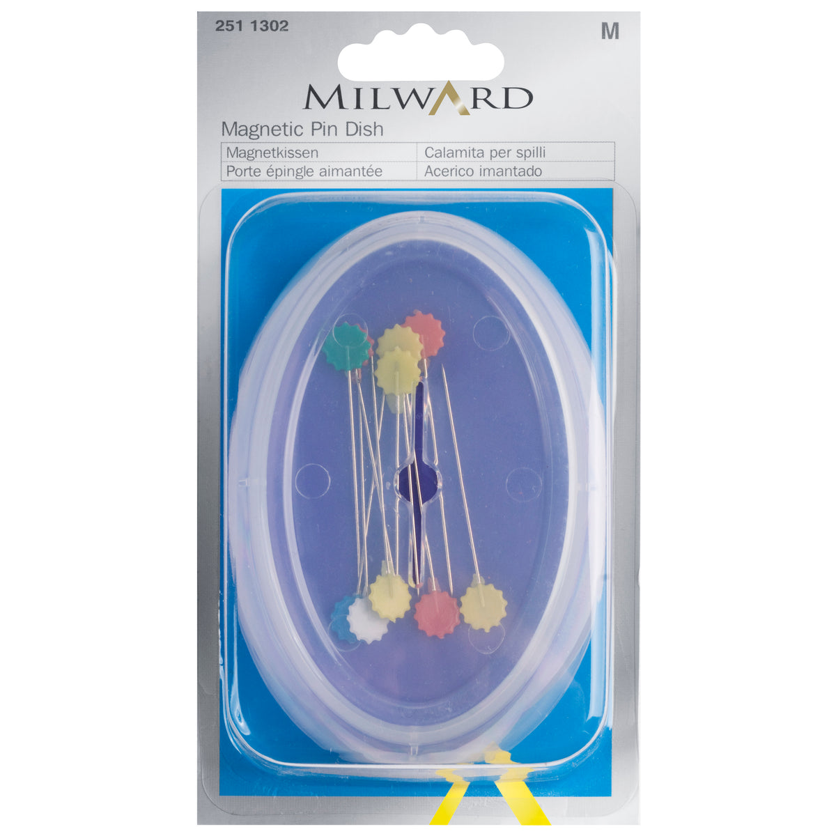 Magnetic pin dish with cover in Milward packaging
