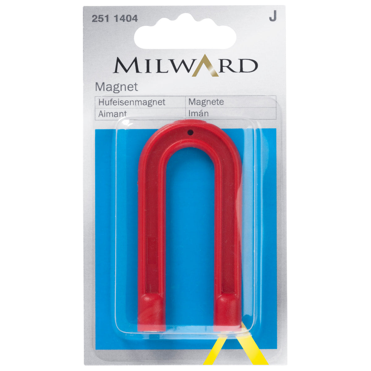 Horseshoe magnet in Milward packaging
