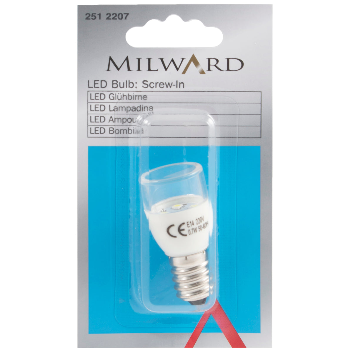 LED sewing machine bulb with screw-in fitting
