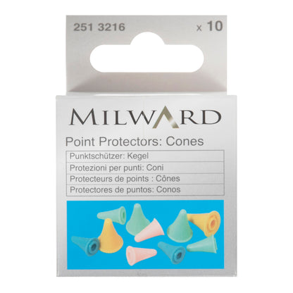 Cone shaped rubber knitting needle point protectors