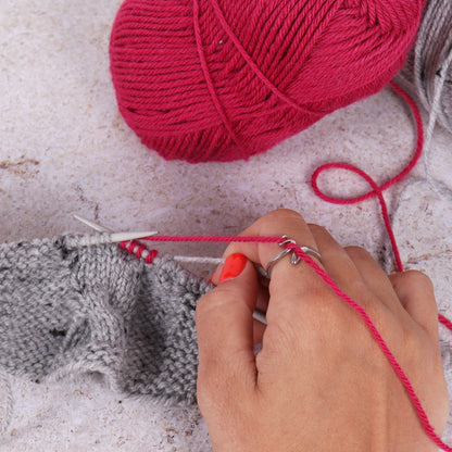 Steel yarn guide ring for knitting and crochet