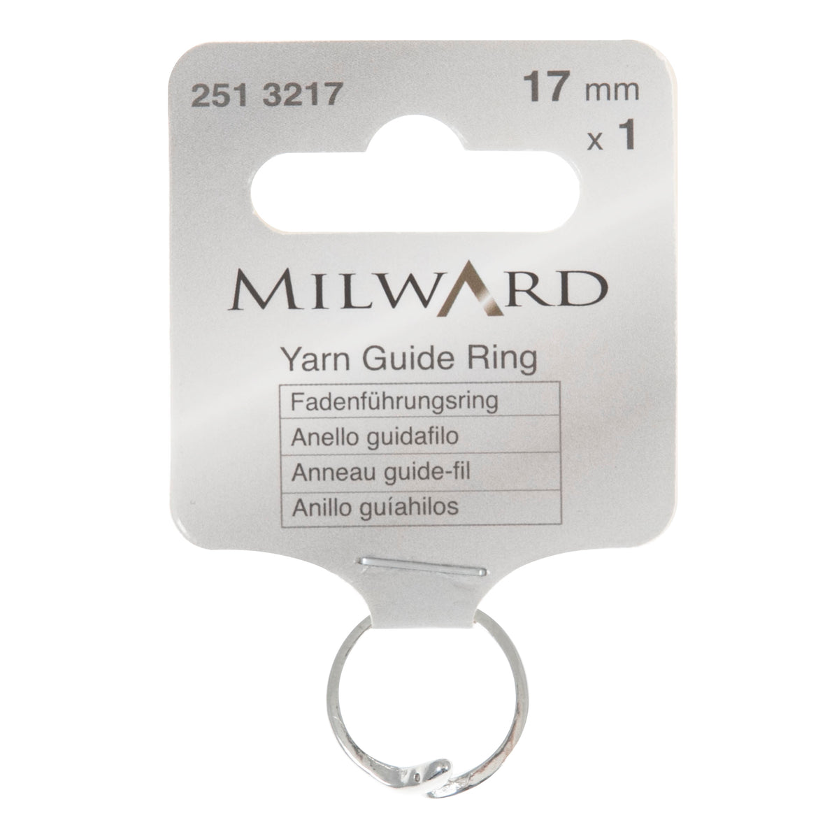 Steel yarn guide ring for knitting and crochet