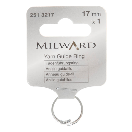 Steel yarn guide ring for knitting and crochet