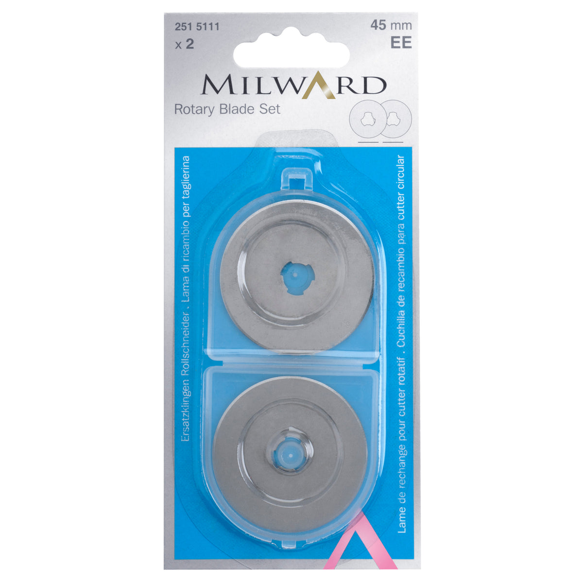 Milward Rotary Blade Set - 45mm Diameter - 2 Pieces
