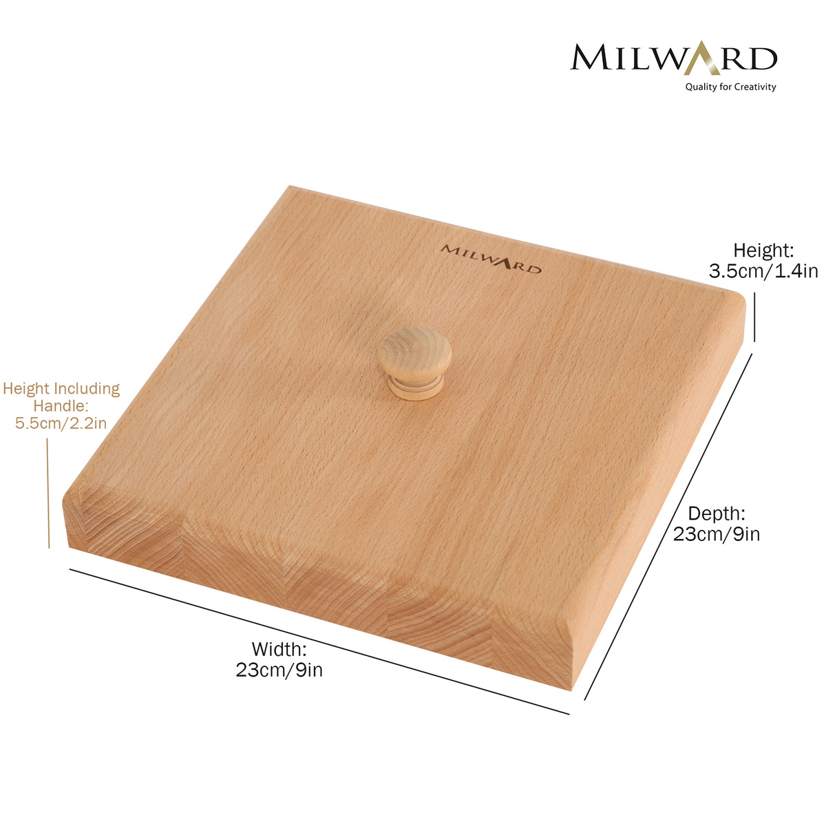 Milward 23cm square quilter's clapper