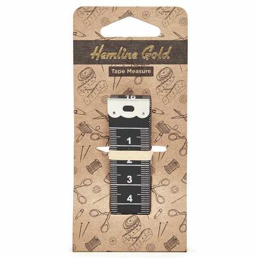Premium Black Tape Measure - 150cm/60in *Hemline Gold Edition*