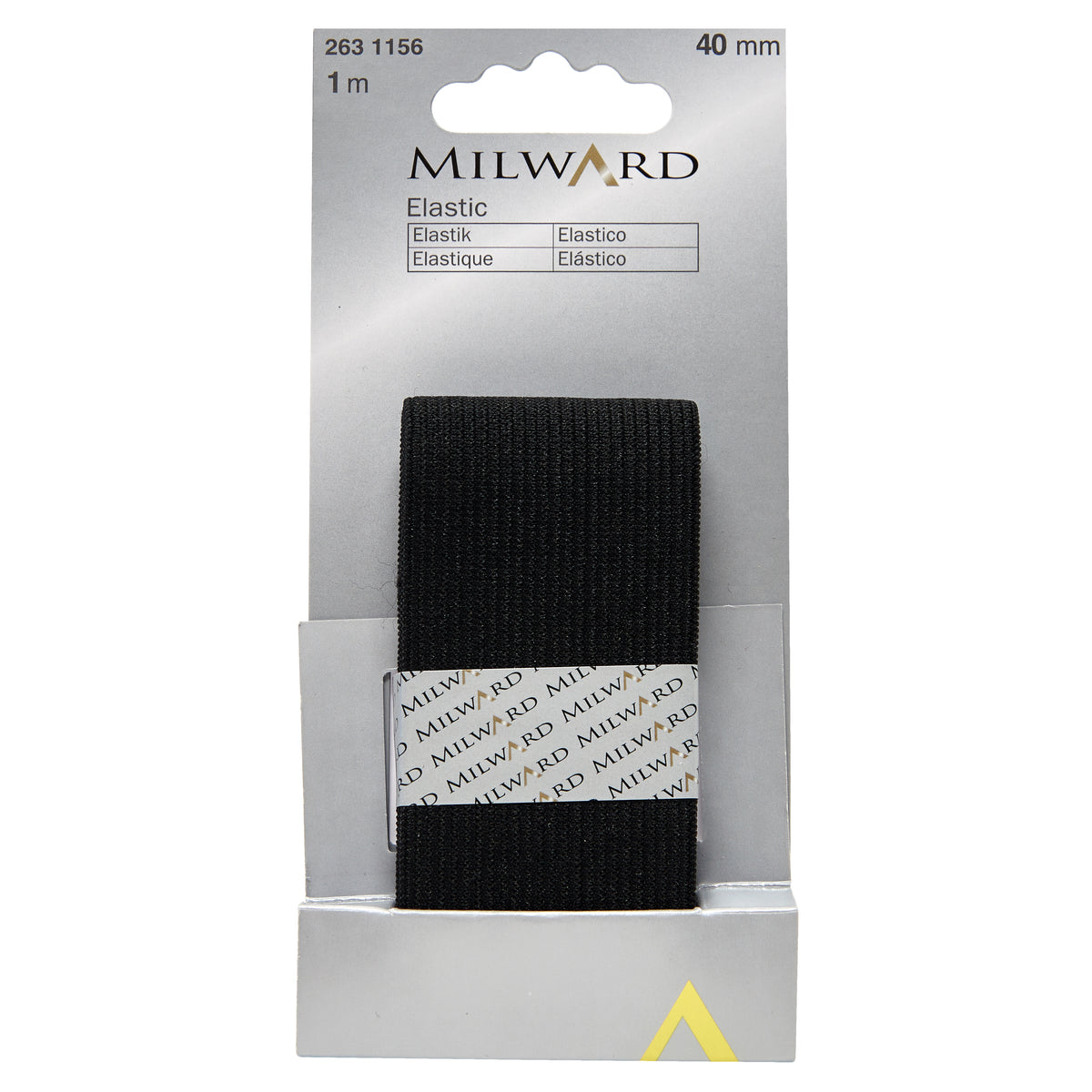 Black 40mm knitted elastic