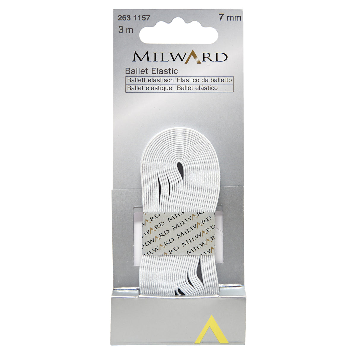 White 7mm ballet shoe elastic
