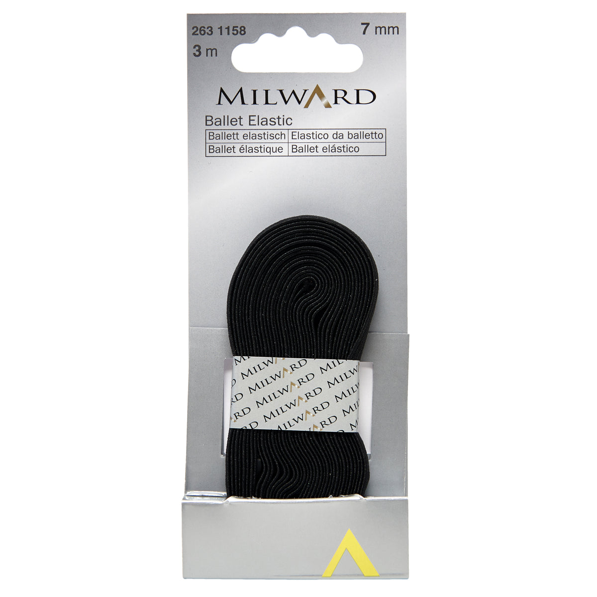 Black 7mm ballet shoe elastic