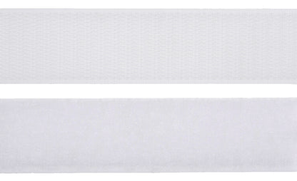 White sew-on hook and loop tape