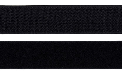Black sew-on hook and loop tape