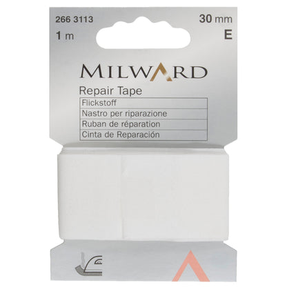 White iron-on cotton repair tape