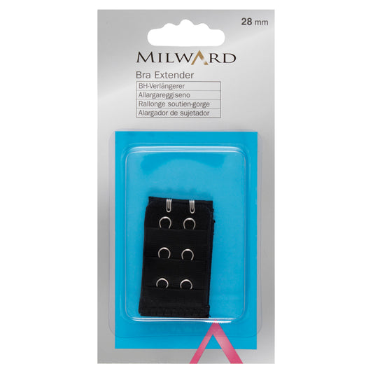 Milward 28mm black bra extender