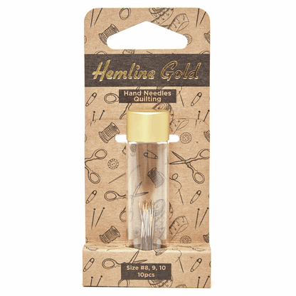 Premium Hand Sewing Needles x 10 - Sizes 8-10 *Hemline Gold Edition*