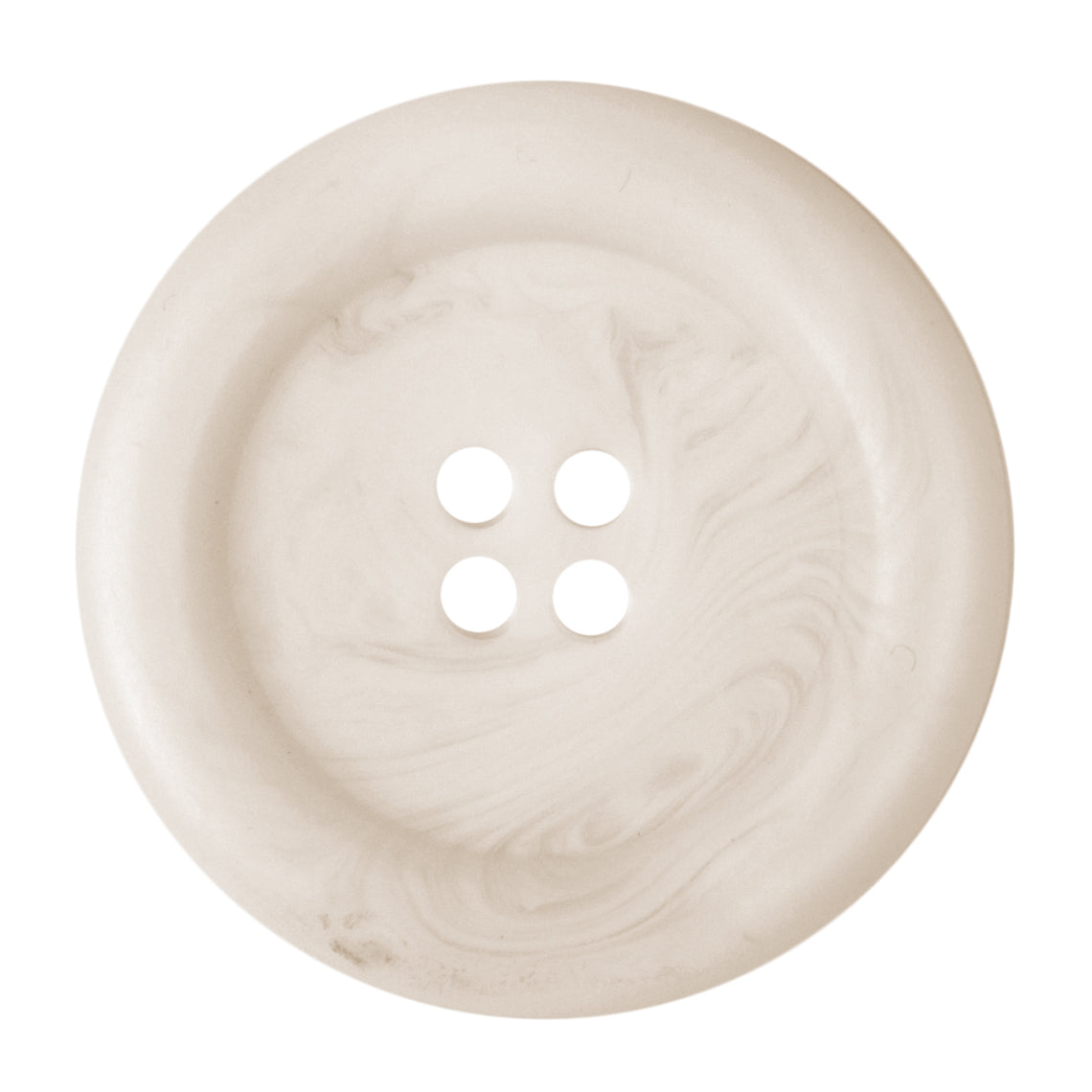 ABC 4 Hole Polyester Button 34mm - Cream