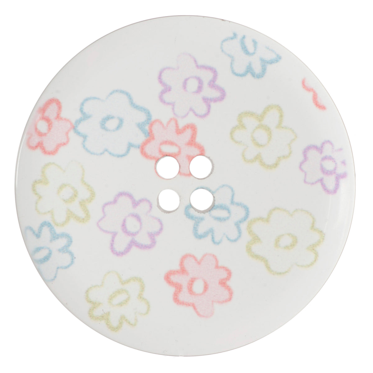 ABC Printed and Engraved Button 28mm - Multi Print 2