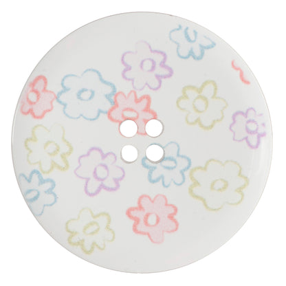 ABC Printed and Engraved Button 28mm - Multi Print 2