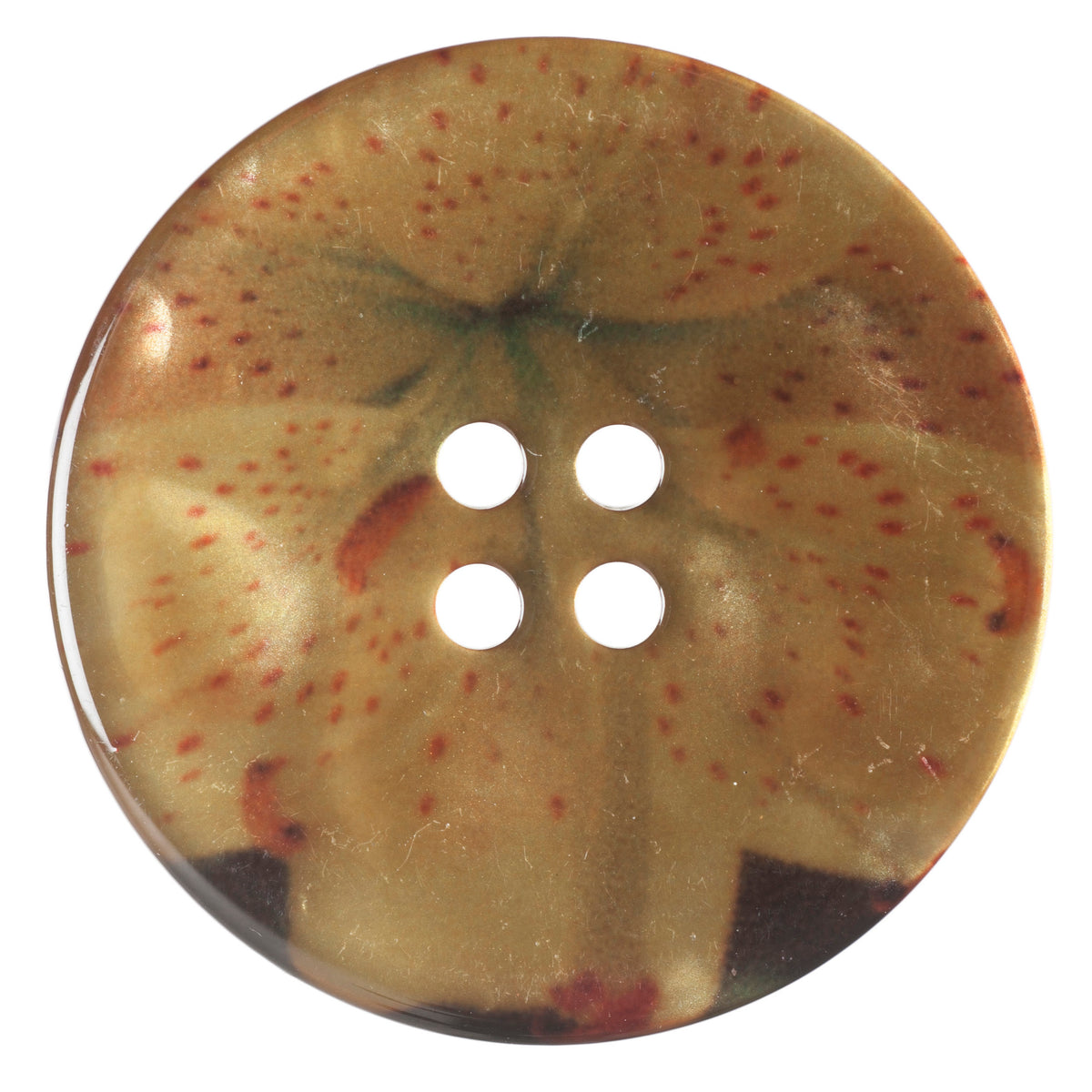 ABC Printed and Engraved Button 28mm - Yellow